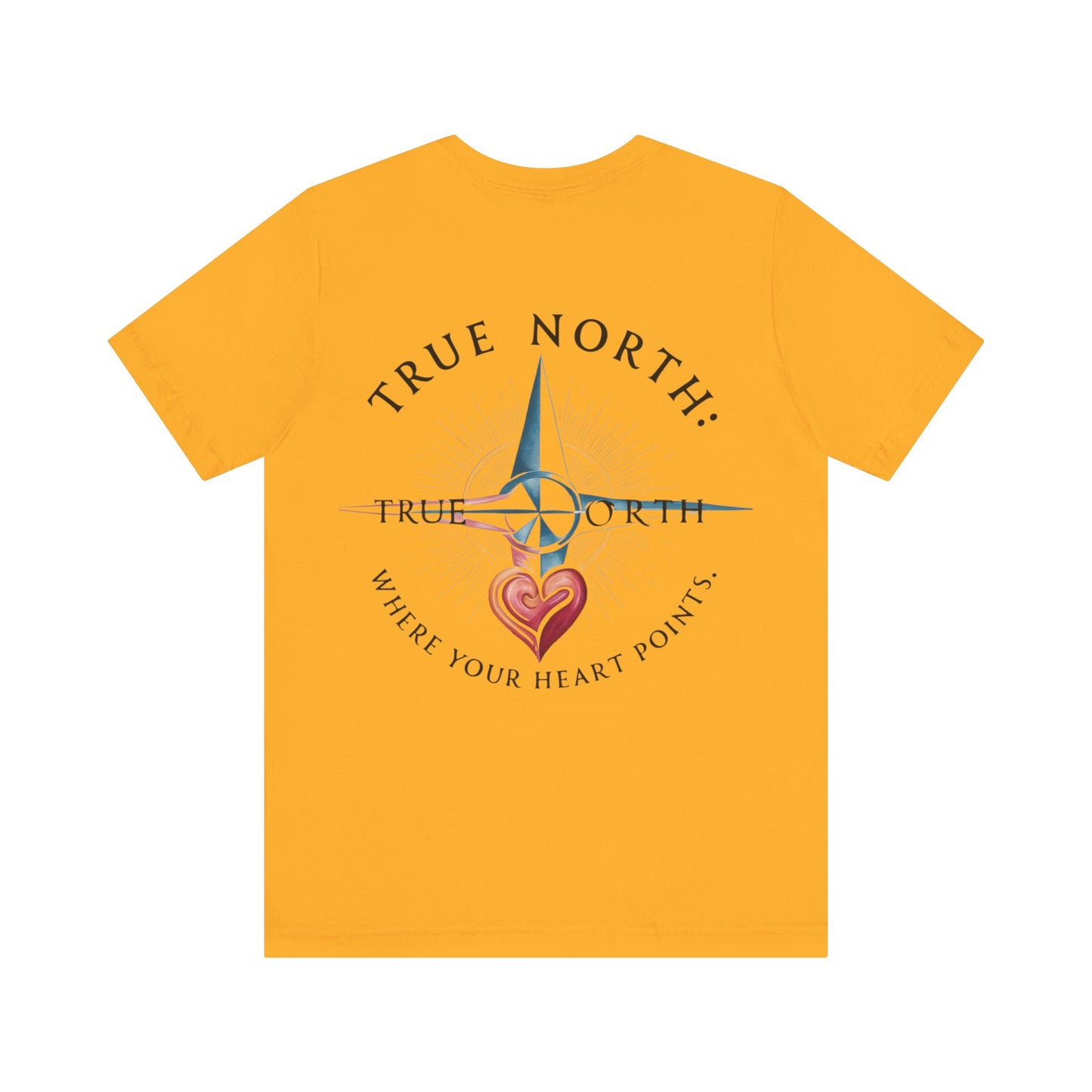 "True North: Where Your Heart Points - Elegant Compass Tee