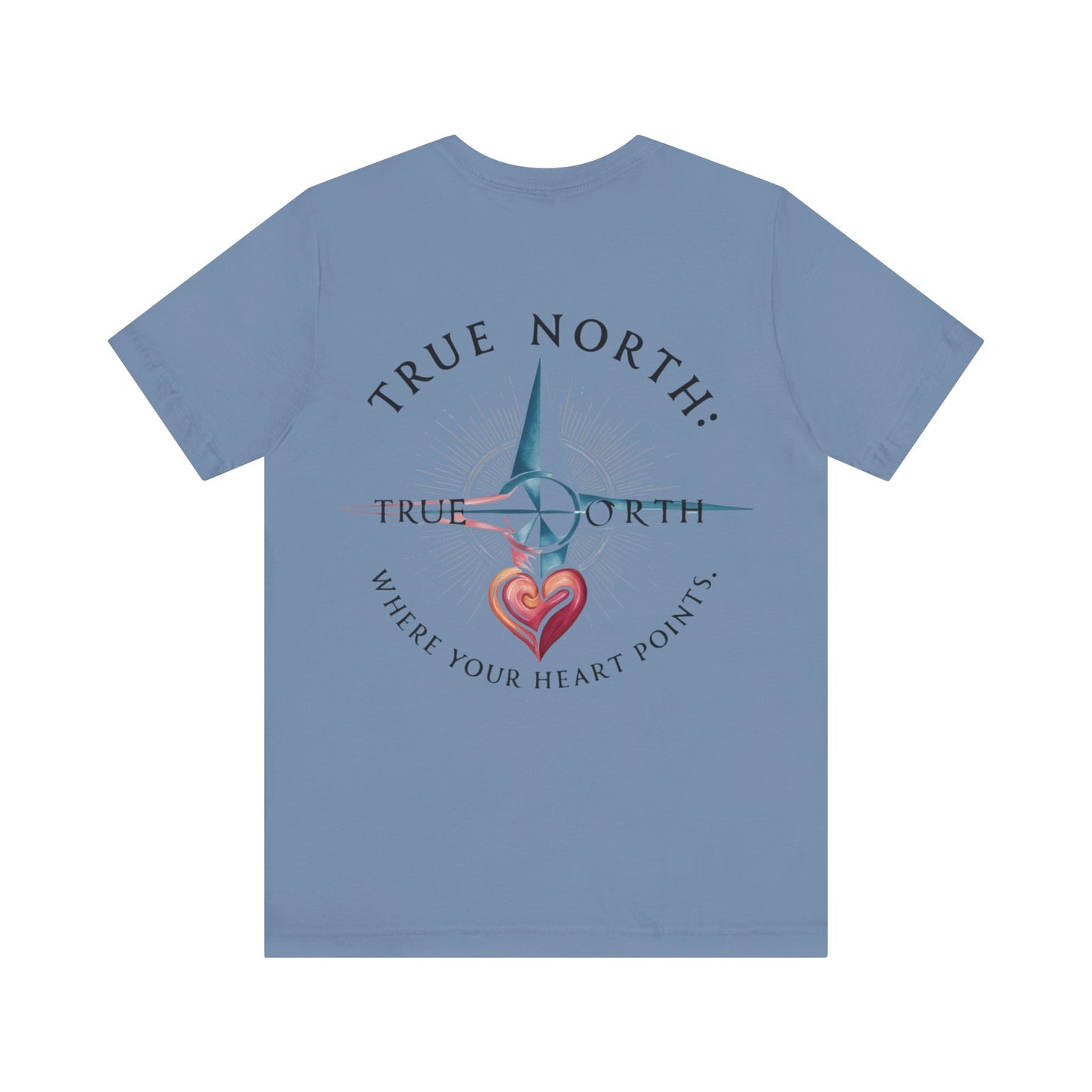 "True North: Where Your Heart Points - Elegant Compass Tee