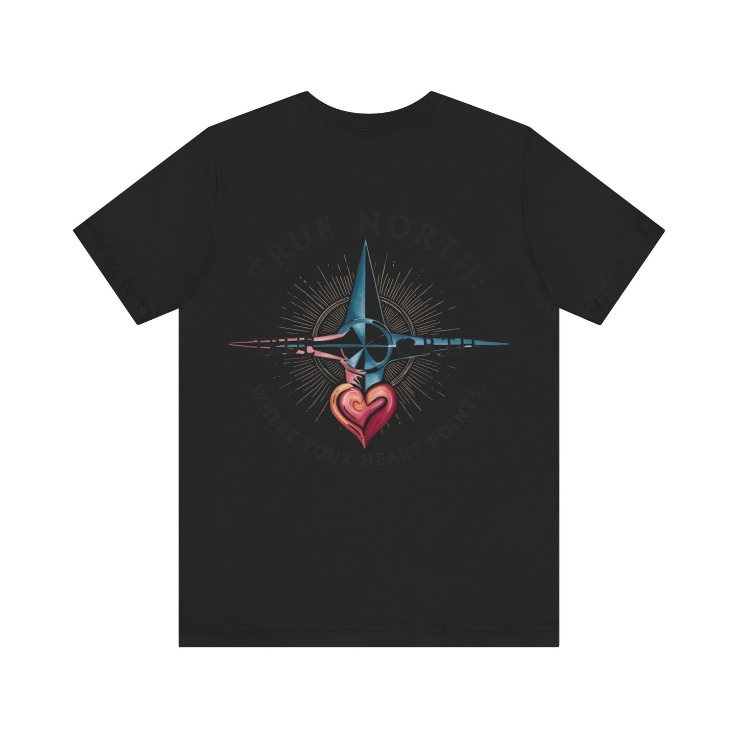 "True North: Where Your Heart Points - Elegant Compass Tee